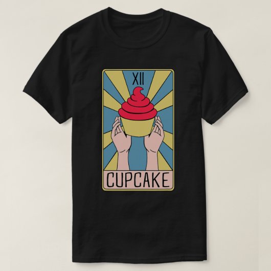 Cupcake Lover Baker Baking Lover Cupcake Tarot T-shirt (Design voorkant)