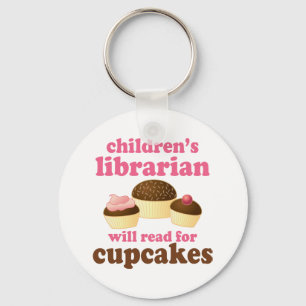 Cupcake Lover Childrens Librarian Gift Sleutelhanger