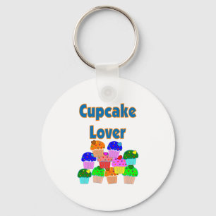 "Cupcake Lover" — Mond van heldere, kleurige cupca Sleutelhanger