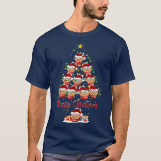 Cupcake Lover Xmas Matching Santa Cupcake Christma T-shirt