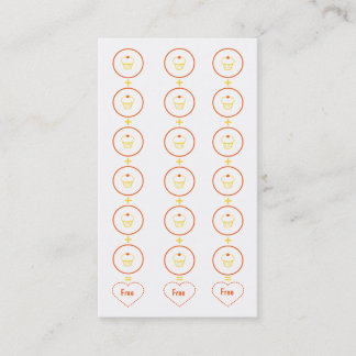 Cupcake Loyalty Visitekaartje Punch Card
