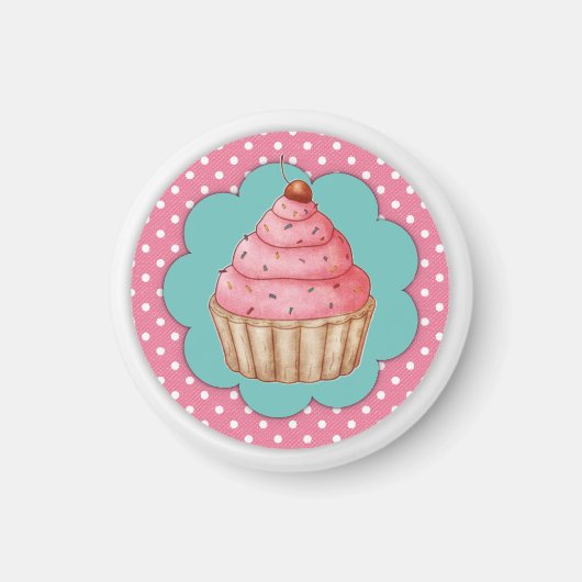 Cupcake Magnet Magneet (Voorkant)