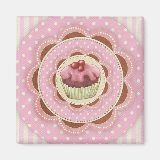 Cupcake Magnet Magneet (Voorkant)