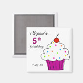 Cupcake Magnets d'anniversaire (Recto/Verso)