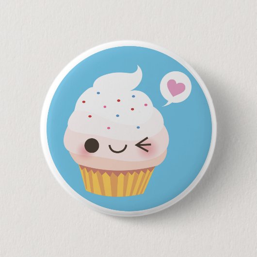 Cupcake Mania! Vanilla Ronde Button 5,7 Cm (Voorkant)