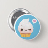 Cupcake Mania! Vanilla Ronde Button 5,7 Cm (Voorkant /achterkant)