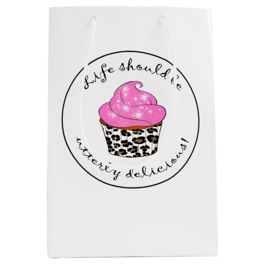"Cupcake" Medium Cadeauzakje (Voorkant)