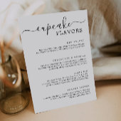 Cupcake Menu Teken Minimalistische bruiloft Cupcak Kaart