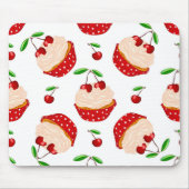 Cupcake met Cherries Pattern Muismat (Voorkant)
