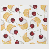 Cupcake met Cherry Cadeaupapier (Vlak)
