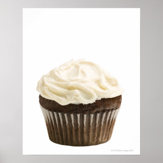 Cupcake met chocoladeijs, studio shot 2 poster (Voorkant)