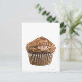 Cupcake met chocoladeijs, studioshot briefkaart (Staand voorkant)