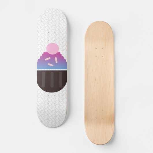 Cupcake met Frosting Name Sprinkles Skateboard (Voorkant)