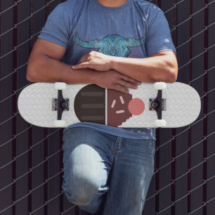 Cupcake met glazuurnaam Spikkels Skateboard