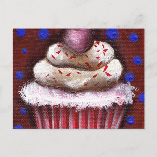 Cupcake met hart briefkaart (Voorkant)