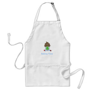 Cupcake met Kerstboomontwerp Standaard Schort