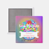 Cupcake met spruitjes Sla de datum op Magneet (Voorkant / Achterkant)