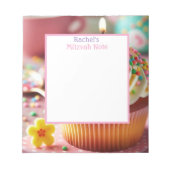 Cupcake Mitzvah Note Filles Bloc-notes (Devant)