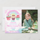 Cupcake modifiable Anniversaire Photo Invitation (Devant)