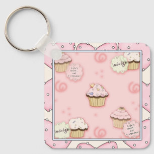 Cupcake Motto-Sleutelhanger Sleutelhanger