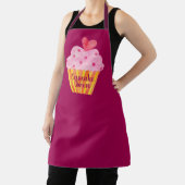 Cupcake NAME cuire aquarelle personnalisée tablier (Insitu)