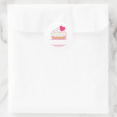 Cupcake Name Drop Ronde Sticker (Tas)