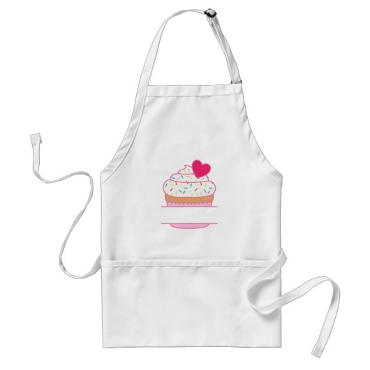 Cupcake Name Drop Standaard Schort (Voorkant)