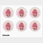 Cupcake (Nederlandstalig ook: cup-cake of mokketaa Ronde Sticker (Vel)