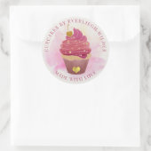 Cupcake (Nederlandstalig ook: cup-cake of mokketaa Ronde Sticker (Tas)