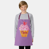 Cupcake NOM tablier de cuisson couleur violet (Porté)