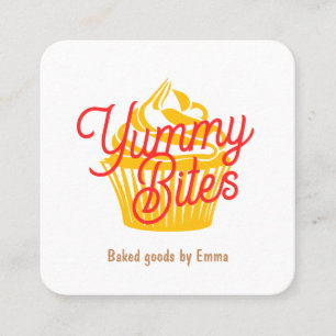 Cupcake of koekje vierkante visitekaartje