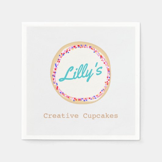 Cupcake of koekjesdecorateur servet (Voorkant)