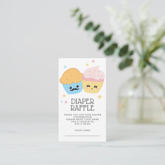 Cupcake of Stud Muffin Informatiekaartje (Staand voorkant)