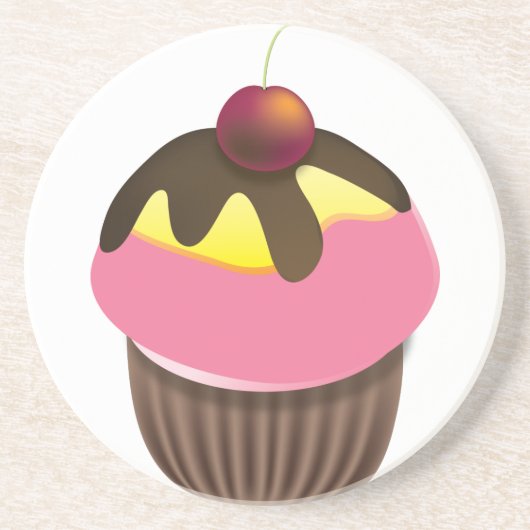 Cupcake-Onderzetter Zandsteen Onderzetter (Voorkant)