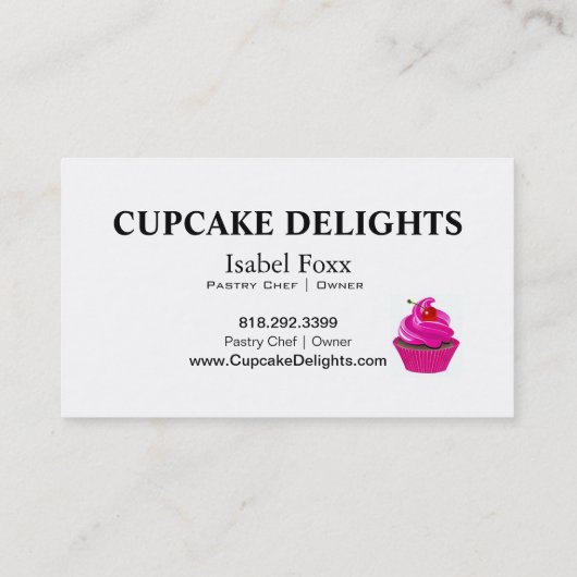 Cupcake-opdrachten - Besmetingen Desserts-paden Visitekaartje (Achterkant)