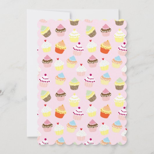 Cupcake Party Carte de voeux plat (Devant)