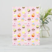 Cupcake Party Carte de voeux plat (Debout devant)
