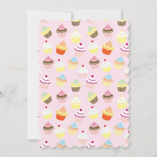 Cupcake Party Carte de voeux plat