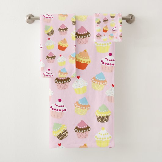 Cupcake Party-handdoekset Bad Handdoek (Insitu)