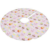 Cupcake Party Tree Skirt Imitatie Linnen Kerstboom Kleed (Gekanteld)