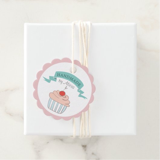 Cupcake pastel floral homemade Product Labels (In situ)