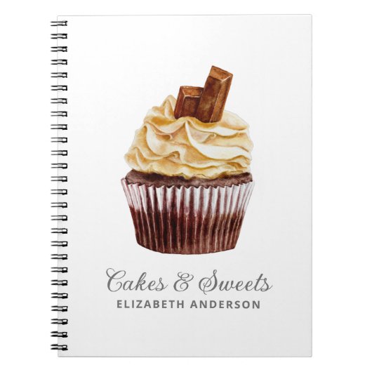 Cupcake Pastry Chef Bakery Notitieboek (Voorkant)