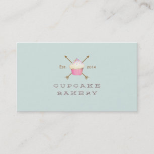 Cupcake Pastry Chef Simple and Whimsical Visitekaartje
