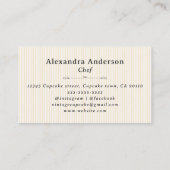 Cupcake Pastry Chef Visitekaartje (Achterkant)