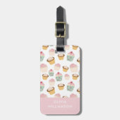 Cupcake Patroon Bagagelabel (Voorkant verticaal)