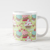 Cupcake-patroon Extra Grote Beker (Rechts)