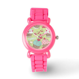 Cupcake-patroon Horloge