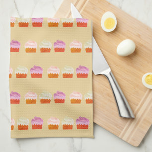 Cupcake patroon Kleurrijke illustratie Baker Theedoek