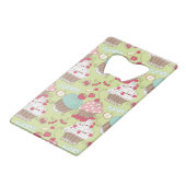 Cupcake-patroon Kredietkaart Flessenopener (Achterkant Gekanteld)
