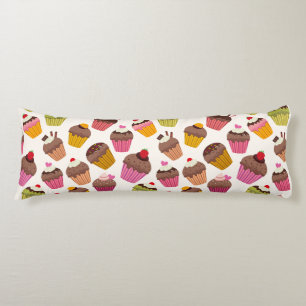 Cupcake Patroon, Muffin Patroon, Chocolade, Harten Lichaamskussen